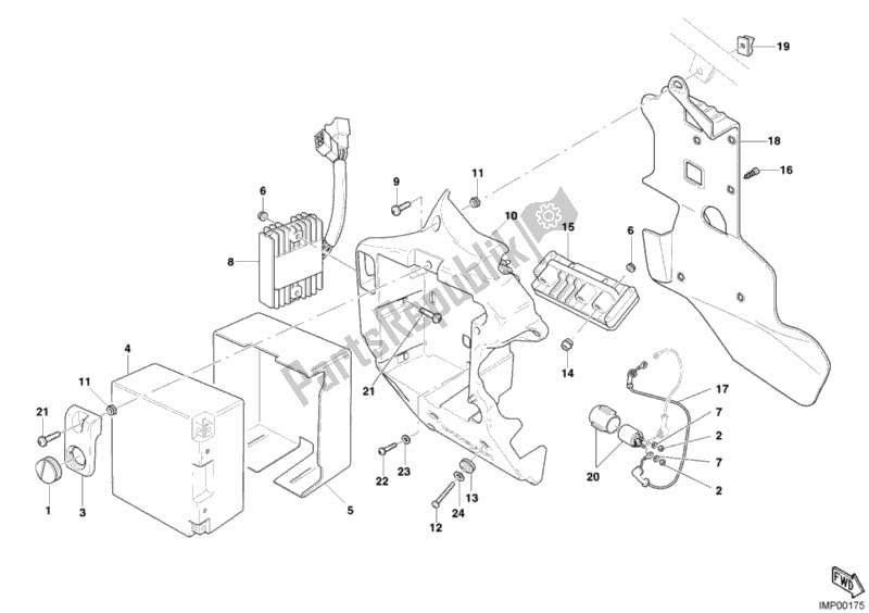 Todas as partes de Bateria do Ducati Superbike 999 R 2003